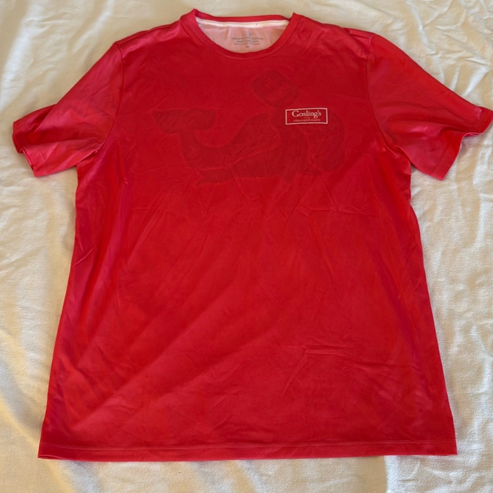 Vineyard vines perfomance tee with Gosling's logo. New without tags